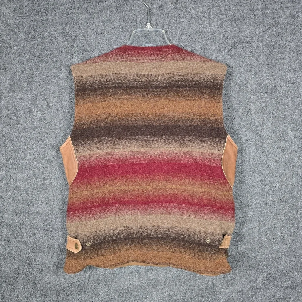 Vintage Eddie Bauer Vest Mens Medium Wool Canvas Reversible Southwestern USA